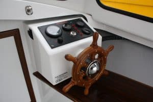 Plymouth Pilots boat wheel and navigtaion